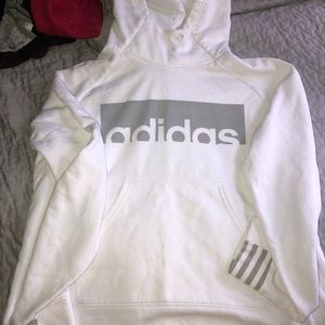 white adidas sweatshirt